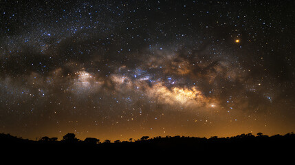 Fototapeta premium Stars and galaxy outer space sky night universe background