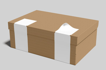 Blank Sticker On Box Mockup