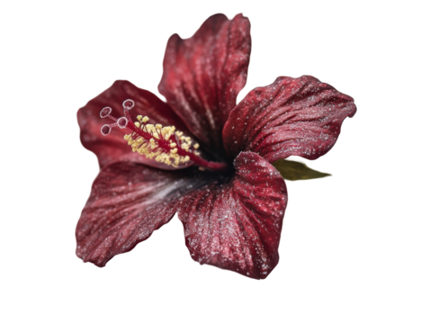 Isolated Red Hibiscus Flower Blossom