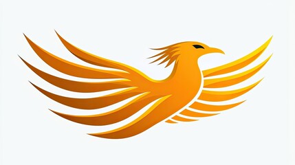 Fototapeta premium Abstract Orange Phoenix Bird Design Illustration