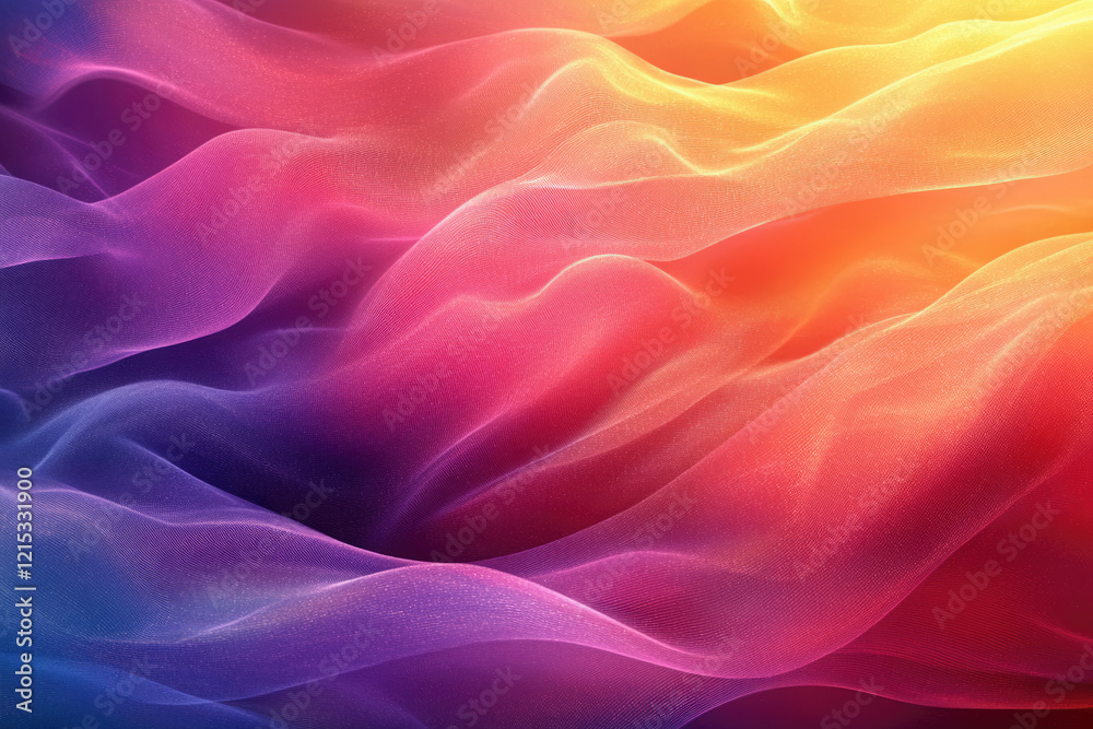 Aufkleber Abstract colorful waves of light and energy, creating a vibrant and dynamic visual.
