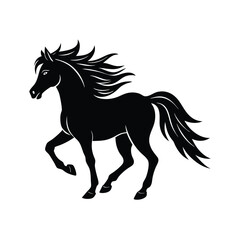 horse silhouette vector illustration