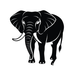 Fototapeta premium elephant isolated on white vector illustration