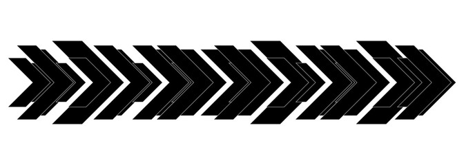 Black isolate vector arrows on white background.