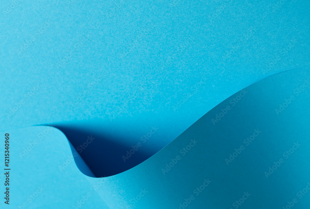 Poster Blue paper background with a smooth matte finish and layered geometric accents. Soft shadows and a subtle gradient enhance the vibrant pastel tones, creating a polished, elegant, and modern design