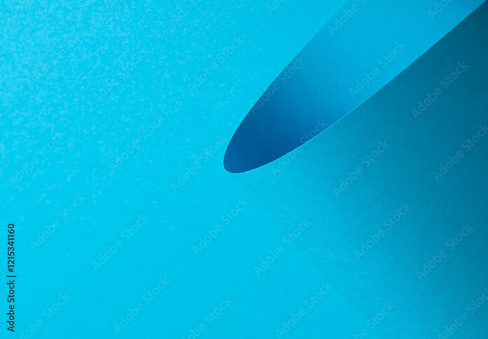 Poster blue paper background with a smooth matte finish and layered geometric accents. vibrant pastel tones