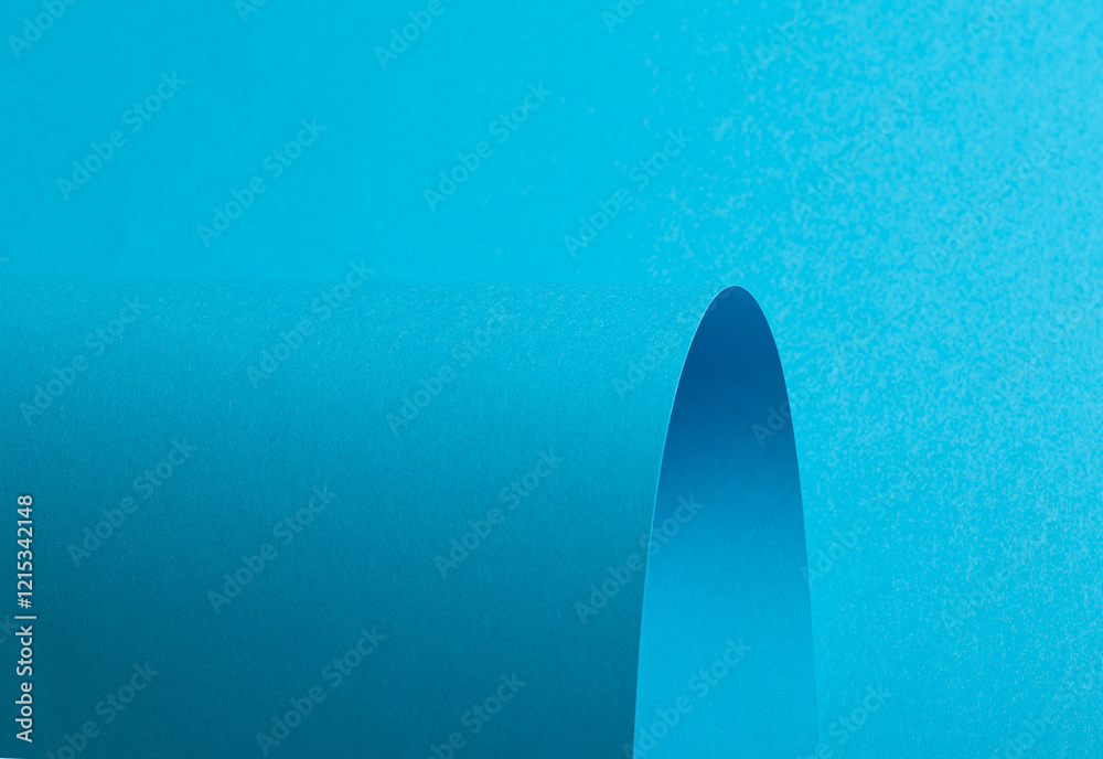 Poster Blue paper background with a smooth matte finish and subtle gradient. Layered sheets and soft shadows create a vibrant, elegant, and contemporary design with bright pastel tones and a polished,