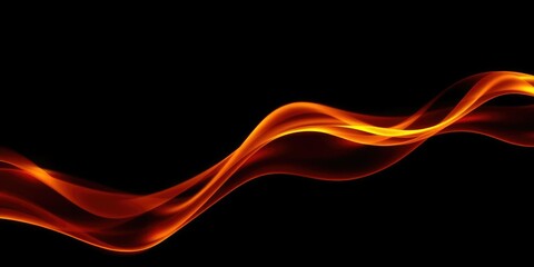 Diagonal bright fire waves on dark blue background, dazzling light effects, dark blue colors