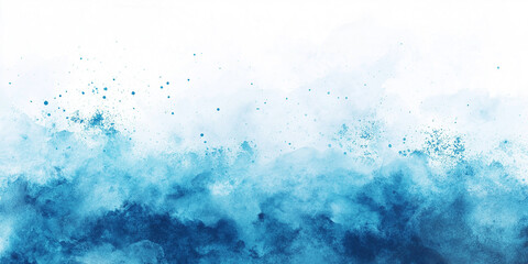 Obraz premium A serene watercolor wash in shades of blue evokes a sense of calm