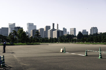 downtown city