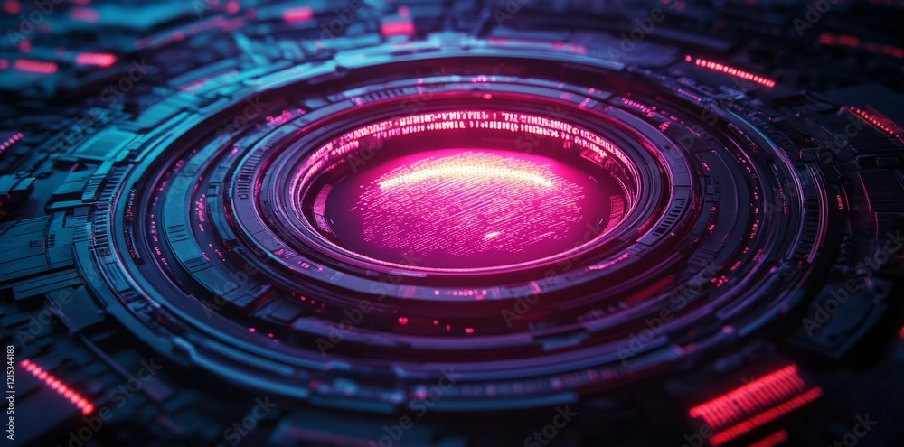 Aufkleber macro image showcasing a transparent digital dashboard with real-time data and dynamic features, sui