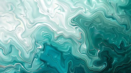 Fototapeta premium Abstract Teal and White Swirl Pattern