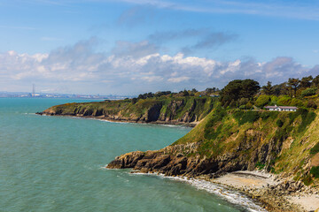 Naklejka premium Views while walking along the cliff of Howth Head Dublin North.Howth, Dublin, Ireland