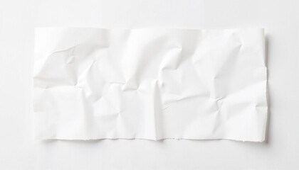 Obraz premium Wrinkled Paper Mockup on white background