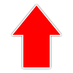 red arrow isolated on white background