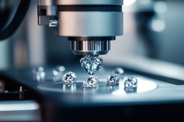 Precision diamond cutting and shaping using advanced technology in a workshop