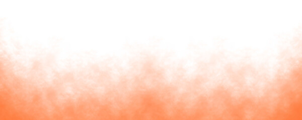 Abstract orange smoke effect isolated on transparent white background. Rising smoke texture, Fog steam or vapor overlay. Fire smoke orange color. Spooky holiday design element decoration, png © fatima