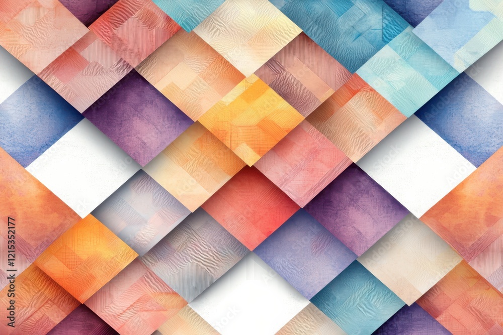 Poster dynamic geometric pattern composed of overlapping circles in gradient colors modern digital artwork 