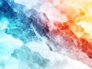 Naklejka premium Vibrant abstract watercolor textures serene background digital artwork calming environment abstract concept