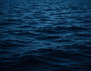 Deep Ocean Waves: A Serene, Dark Blue Seascape