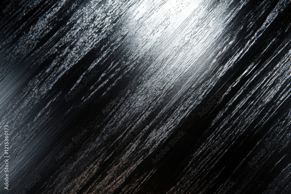 Aufkleber diagonal streaks of light and dark gray on a black surface create a textured, metallic appearance.