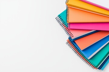 Stack of Textbooks Isolated on White Background for Academic and Educational Themes