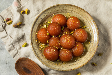 Homemade Indian Gulab Jamun Dessert