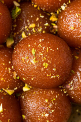 Homemade Indian Gulab Jamun Dessert