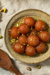 Homemade Indian Gulab Jamun Dessert