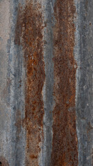 Texture of an old rusted grey metal shutter