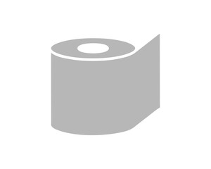 Toilet paper roll or tube icon design, template for wc. Bathroom hygiene icons, kitchen cleaning towel. Blank soft scroll product.