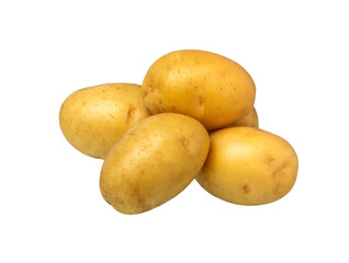  Potatoes on white background