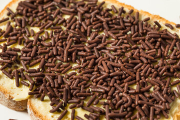 Homemade Dutch Hagelslag Toast with Butter