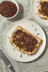 Homemade Dutch Hagelslag Toast with Butter