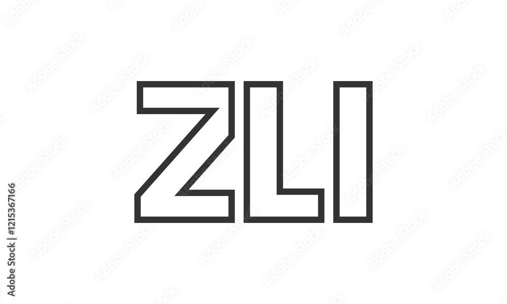 Fototapete zli logo design template with strong and modern bold text. initial based vector logotype featuring s