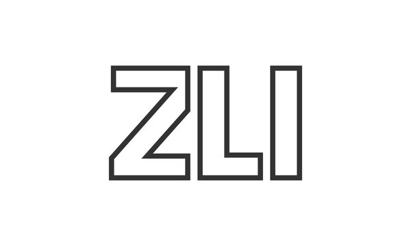 ZLI logo design template with strong and modern bold text. Initial based vector logotype featuring simple and minimal typography. Trendy company identity.