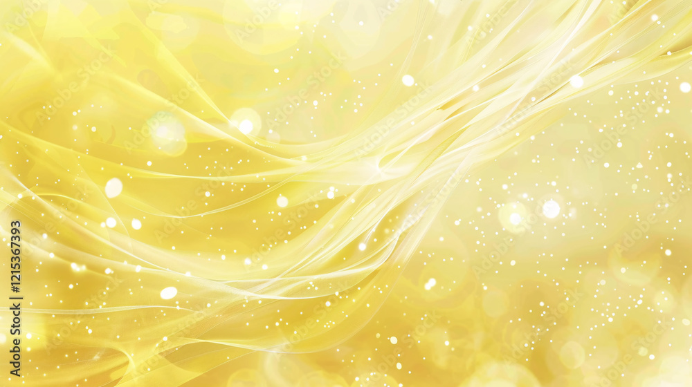 Aufkleber Elegant and luxurious gold abstract background with flowing smooth lines and radiant particles