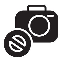 no camera glyph icon
