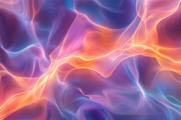 Obraz premium Colorful abstract patterns blend in vibrant display, creating a sense of fluid movement and depth