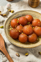 Homemade Indian Gulab Jamun Dessert