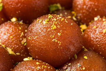 Homemade Indian Gulab Jamun Dessert