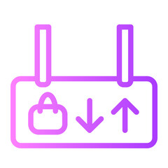 Obraz premium Direction gradient icon