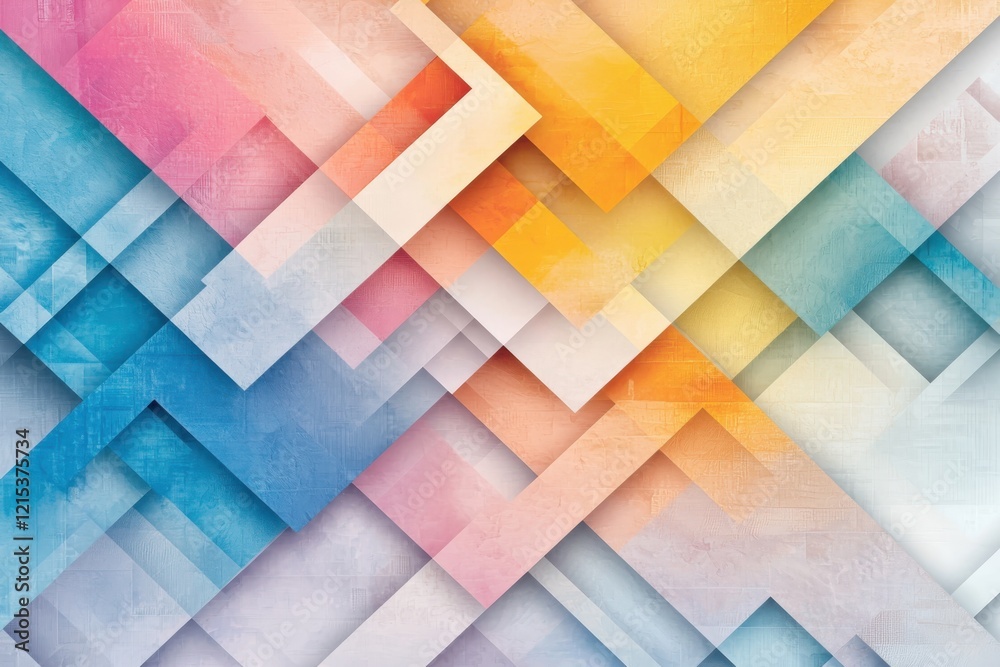 Poster vibrant geometric mosaic design digital art creation abstract visualization colorful gradient patter