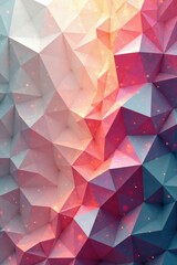 Obraz premium Intricate network of interconnected polygons, muted tones, texture, intricate, abstract design