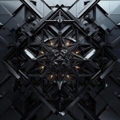 Intricate fractal structures in geometric patterns digital art showcase abstract environment high-resolution viewpoint exploring self-similarity