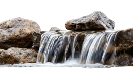 Fleecedeken met foto Waterfall isolated on white background © Nawab stock