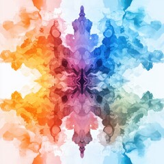 Psychedelic rorschach inkblot patterns digital art abstract aesthetics vibrant color gradients gigapixel resolution intriguing visual experience