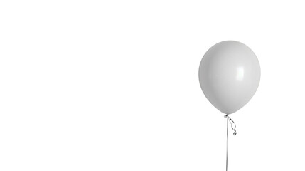 White balloon isolated on white background