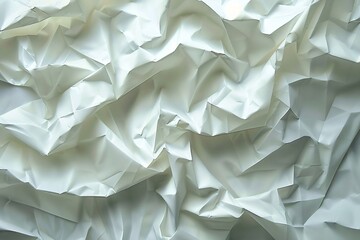 Obraz premium Textured background of crumpled white paper is forming an abstract geometric pattern