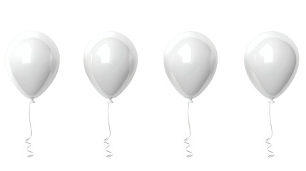White balloon with a glossy finish isolated on a white background